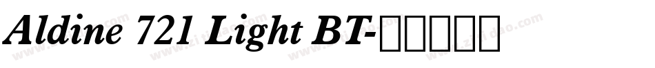 Aldine 721 Light BT字体转换